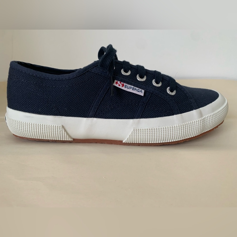 Superga Cotu Classic sneakers, navy, size 38 (7.5 US). NWOT-no box. Never worn. - Picture 2 of 6